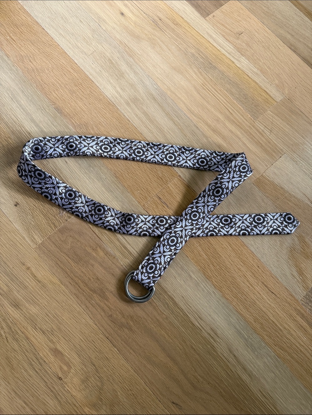 Vintage J. Crew Silk D-Ring Belt